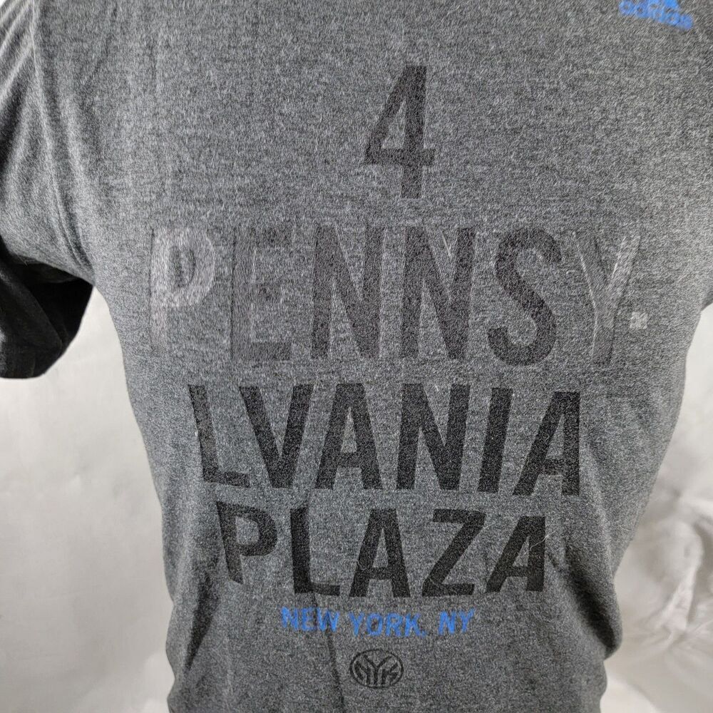 Adidas Shirt Mens Small Gray T-Shirt Graphic Tee 4 Pennsylvania Plaza New York